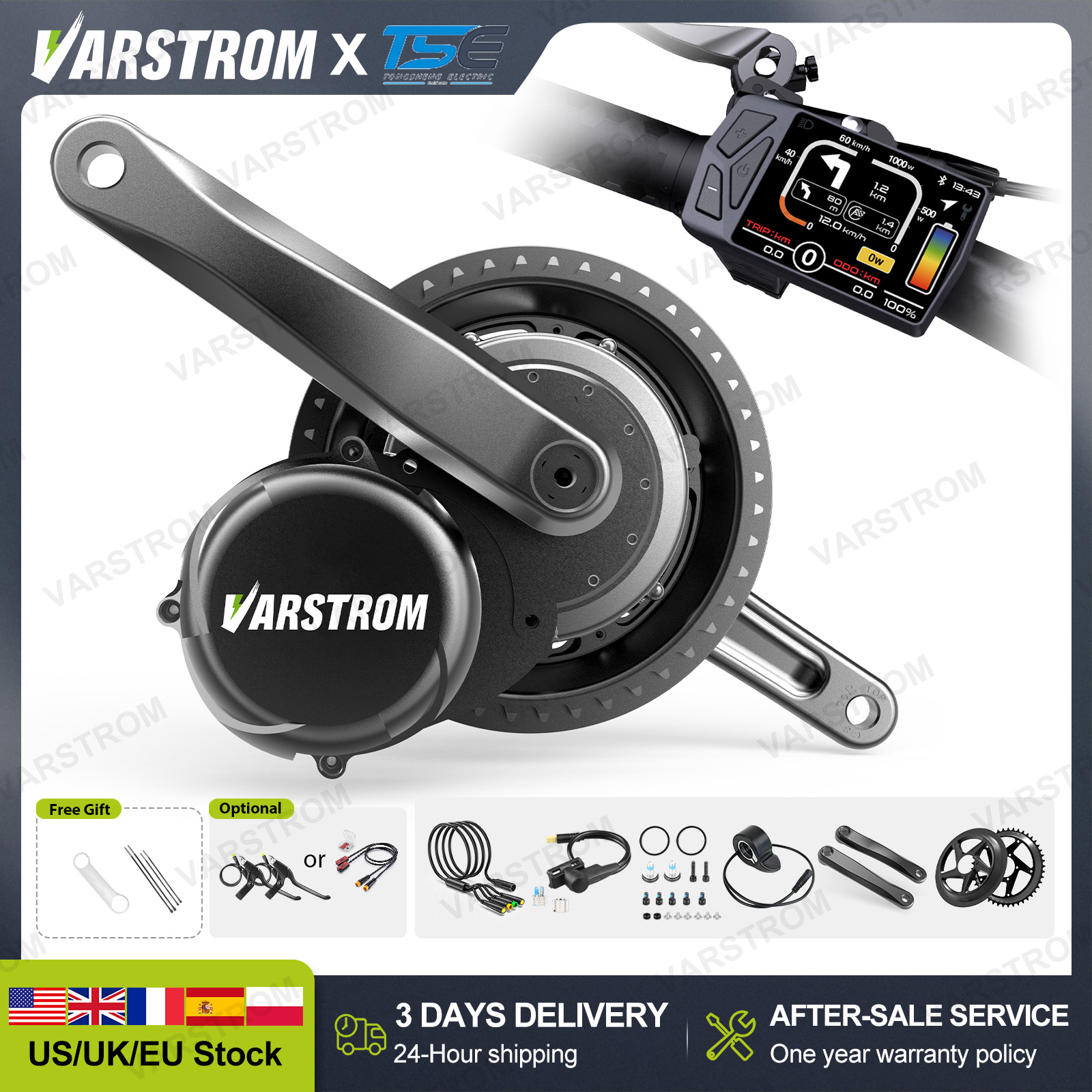 Side Hung Mid Drive Motor Kit - [3 Tage Lieferung] Tongsheng Mittelmotor TSDZ8