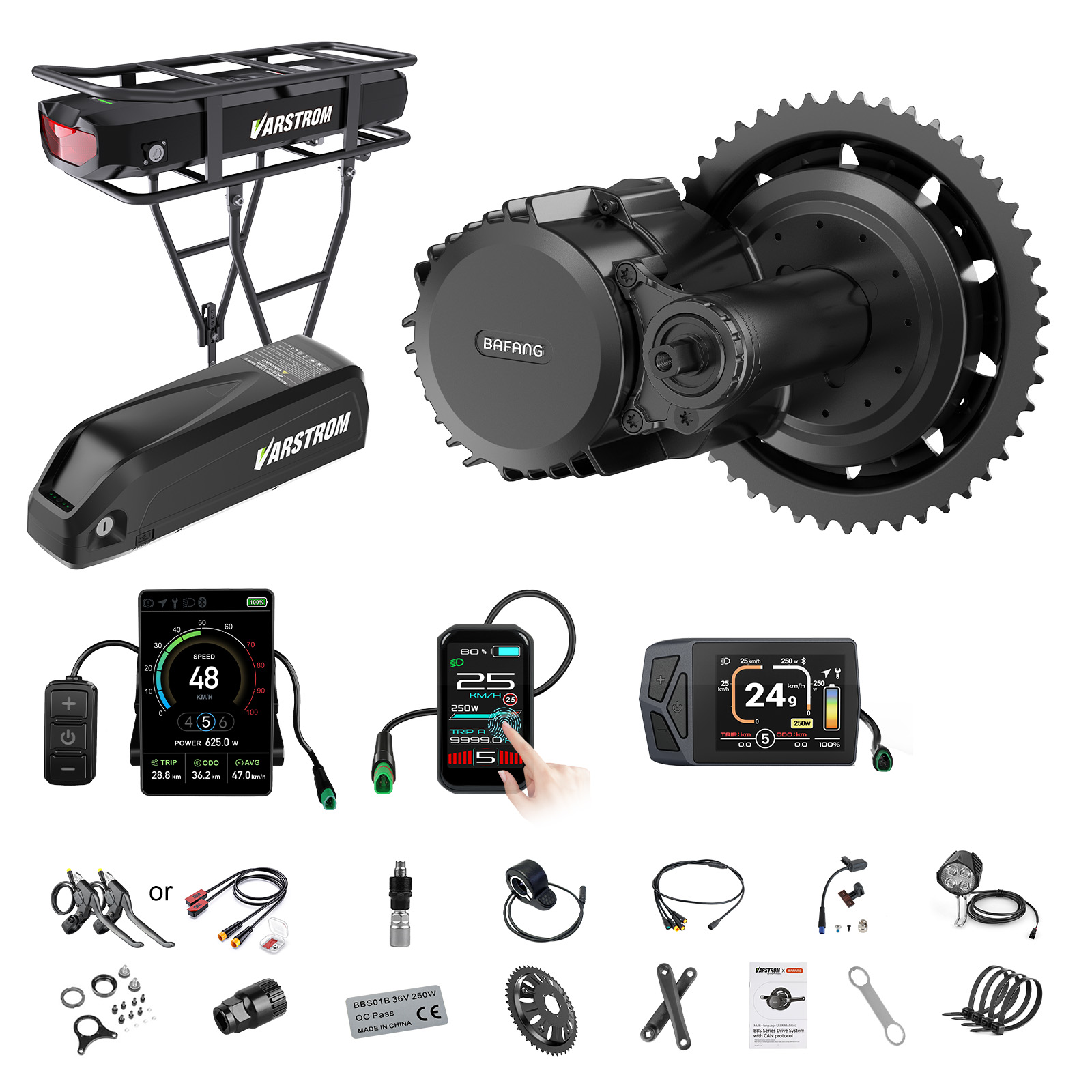 Torque Sensor Mid Drive Motor Kit - [US-Versand] Bafang Motor 750W 48V Mittelmotor-Kit