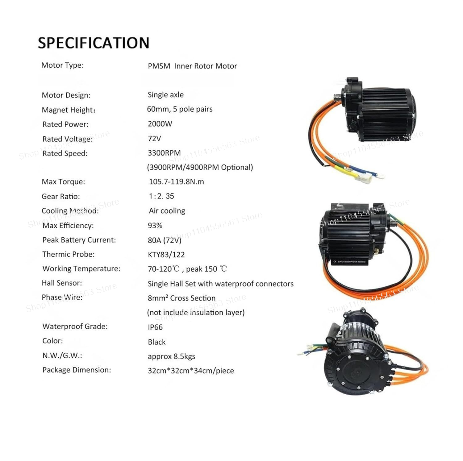 2000W Mittelantrieb Bürstenlos – High Torque Brushless Mid Motor Kit Bewertung und Preis